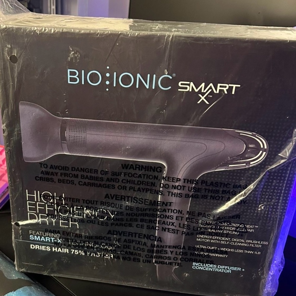 Brand New Unopened Bio Ionic Smart-X High Efficiency Hair Dryer And Diffuser Set